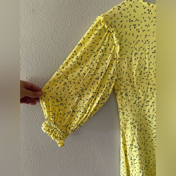 Revolve Faithfull The Brand Edwina Mini Dress La Fica Floral Print Ruffle Size 6 - Picture 4 of 10